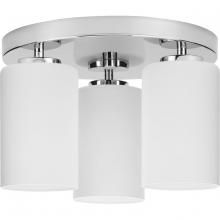 Progress P350238-015 - Cofield Collection 12 in. Three-Light Polished Chrome Transitional Flush Mount