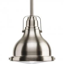 Progress P5050-0930K9 - Fresnel Lens LED Collection Brushed Nickel Clear Fresnel Glass Coastal Pendant Light