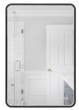 Craftmade MIR2403RRT-FB3C - Monica 24"x 36" Framed Rounded Rectangular LED Mirror in Flat Black
