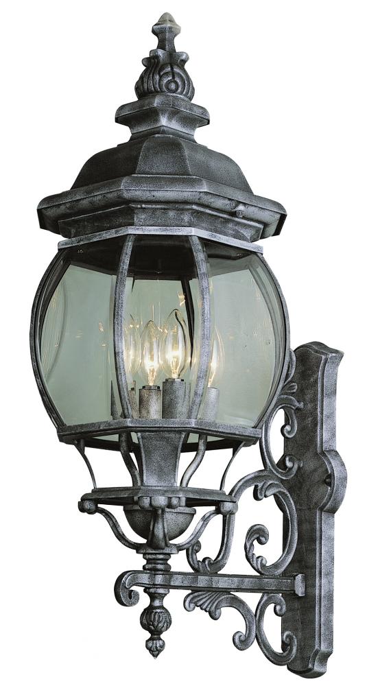 Francisco 4-Light Outdoor Beveled Glass Embellished Coach Wall Lantern