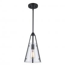 Trans Globe 11581 BK - 1LT PEND-8" CLEAR TEE PEE-BK
