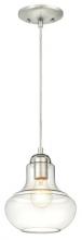 Westinghouse 6345700 - Mini Pendant Brushed Nickel Finish Clear Glass