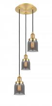 Innovations Lighting 113F-3P-SG-G53 - Cone - 3 Light - 12 inch - Satin Gold - Cord hung - Multi Pendant