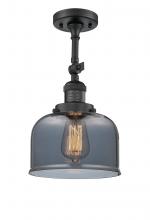 Innovations Lighting 201F-BK-G73-LED - Bell - 1 Light - 8 inch - Matte Black - Adjustable Semi-Flush Mount