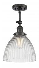 Innovations Lighting 201F-OB-G222-LED - Seneca Falls - 1 Light - 10 inch - Oil Rubbed Bronze - Adjustable Semi-Flush Mount
