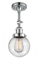 Innovations Lighting 201F-PC-G204-6-LED - Beacon - 1 Light - 6 inch - Polished Chrome - Adjustable Semi-Flush Mount