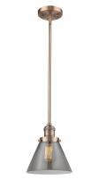 Innovations Lighting 201S-AC-G43-LED - Cone - 1 Light - 8 inch - Antique Copper - Stem Hung - Mini Pendant