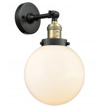Innovations Lighting 203-BAB-G201-8-LED - Beacon - 1 Light - 8 inch - Black Antique Brass - Adjustable Sconce