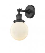 Innovations Lighting 203-OB-G201-6-LED - Beacon - 1 Light - 6 inch - Oil Rubbed Bronze - Adjustable Sconce