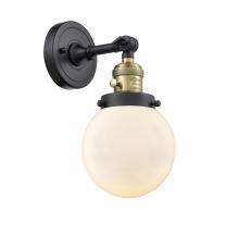 Innovations Lighting 203SW-BAB-G201-6 - Beacon - 1 Light - 6 inch - Black Antique Brass - Adjustable Sconce
