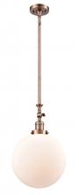 Innovations Lighting 206-AC-G201-12 - Beacon - 1 Light - 12 inch - Antique Copper - Stem Hung - Adjustable Mini Pendant