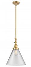 Innovations Lighting 206-SG-G42-L - Cone - 1 Light - 12 inch - Satin Gold - Stem Hung - Adjustable Mini Pendant