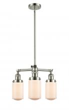 Innovations Lighting 207-PN-G311-LED - Dover - 3 Light - 17 inch - Polished Nickel - Stem Hung - Chandelier