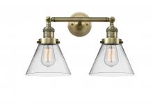 Innovations Lighting 208-AB-G42-LED - Cone - 2 Light - 18 inch - Antique Brass - Adjustable Bath Vanity Light