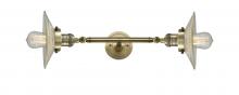 Innovations Lighting 208L-AB-G2-LED - Halophane - 2 Light - 9 inch - Antique Brass - Adjustable Bath Vanity Light