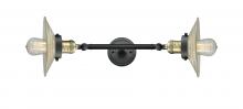 Innovations Lighting 208L-BAB-G2-LED - Halophane - 2 Light - 9 inch - Black Antique Brass - Adjustable Bath Vanity Light
