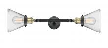 Innovations Lighting 208L-BAB-G42-LED - Cone - 2 Light - 8 inch - Black Antique Brass - Adjustable Bath Vanity Light