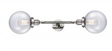 Innovations Lighting 208L-PN-G204-8 - Beacon - 2 Light - 8 inch - Polished Nickel - Adjustable Bath Vanity Light