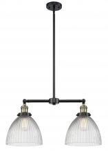 Innovations Lighting 209-BAB-G222-LED - Seneca Falls - 2 Light - 21 inch - Black Antique Brass - Stem Hung - Adjustable Island Light