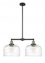 Innovations Lighting 209-BAB-G713-L-LED - Bell - 2 Light - 21 inch - Black Antique Brass - Stem Hung - Adjustable Island Light