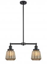 Innovations Lighting 209-OB-G146-LED - Chatham - 2 Light - 21 inch - Oil Rubbed Bronze - Stem Hung - Adjustable Island Light