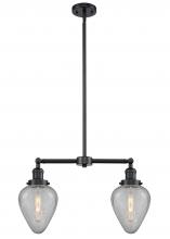 Innovations Lighting 209-OB-G165-LED - Geneseo - 2 Light - 21 inch - Oil Rubbed Bronze - Stem Hung - Adjustable Island Light