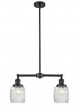 Innovations Lighting 209-OB-G302-LED - Colton - 2 Light - 22 inch - Oil Rubbed Bronze - Stem Hung - Adjustable Island Light