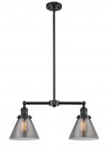 Innovations Lighting 209-OB-G43-LED - Cone - 2 Light - 21 inch - Oil Rubbed Bronze - Stem Hung - Adjustable Island Light