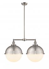 Innovations Lighting 209-SN-HFS-121-SN-LED - Hampden - 2 Light - 18 inch - Brushed Satin Nickel - Stem Hung - Adjustable Island Light