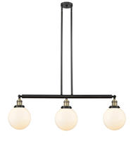 Innovations Lighting 213-BAB-G201-8-LED - Beacon - 3 Light - 41 inch - Black Antique Brass - Stem Hung - Adjustable Island Light