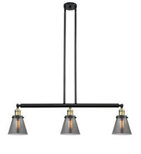 Innovations Lighting 213-BAB-G63-LED - Cone - 3 Light - 39 inch - Black Antique Brass - Stem Hung - Adjustable Island Light