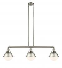 Innovations Lighting 213-SN-HFS-61-SN-LED - Hampden - 3 Light - 40 inch - Brushed Satin Nickel - Stem Hung - Adjustable Island Light