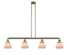 Innovations Lighting 214-AB-G171 - Fulton - 4 Light - 51 inch - Antique Brass - Stem Hung - Adjustable Island Light