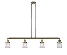 Innovations Lighting 214-AB-G182S-LED - Canton - 4 Light - 51 inch - Antique Brass - Stem Hung - Adjustable Island Light