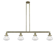 Innovations Lighting 214-AB-G322-LED - Olean - 4 Light - 51 inch - Antique Brass - Stem Hung - Adjustable Island Light