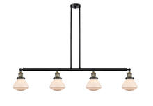 Innovations Lighting 214-BAB-G321-LED - Olean - 4 Light - 51 inch - Black Antique Brass - Stem Hung - Adjustable Island Light