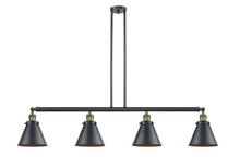 Innovations Lighting 214-BAB-M13-BK - Appalachian - 4 Light - 52 inch - Black Antique Brass - Stem Hung - Adjustable Island Light