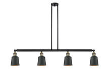 Innovations Lighting 214-BAB-M9-BK-LED - Addison - 4 Light - 50 inch - Black Antique Brass - Stem Hung - Adjustable Island Light