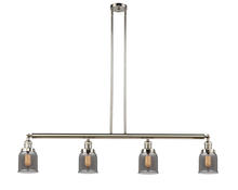 Innovations Lighting 214-PN-G53-LED - Bell - 4 Light - 50 inch - Polished Nickel - Stem Hung - Adjustable Island Light
