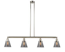 Innovations Lighting 214-PN-G63-LED - Cone - 4 Light - 51 inch - Polished Nickel - Stem Hung - Adjustable Island Light