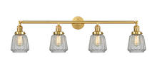 Innovations Lighting 215-SG-G142 - Chatham - 4 Light - 42 inch - Satin Gold - Adjustable Bath Vanity Light