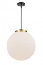 Innovations Lighting 221-1S-BAB-G201-16-LED - Beacon - 1 Light - 16 inch - Black Antique Brass - Stem Hung - Pendant
