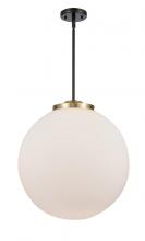 Innovations Lighting 221-1S-BAB-G201-18-LED - Beacon - 1 Light - 18 inch - Black Antique Brass - Stem Hung - Pendant