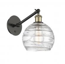 Innovations Lighting 317-1W-BAB-G1213-8-LED - Athens Deco Swirl - 1 Light - 8 inch - Black Antique Brass - Adjustable Sconce