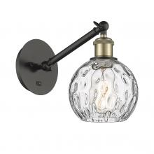Innovations Lighting 317-1W-BAB-G1215-6-LED - Athens Water Glass - 1 Light - 6 inch - Black Antique Brass - Adjustable Sconce
