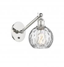 Innovations Lighting 317-1W-PN-G1215-6-LED - Athens Water Glass - 1 Light - 6 inch - Polished Nickel - Adjustable Sconce