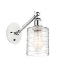 Innovations Lighting 317-1W-WPC-G1113-LED - Cobbleskill - 1 Light - 5 inch - White Polished Chrome - Adjustable Sconce