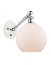 Innovations Lighting 317-1W-WPC-G121-8-LED - Athens - 1 Light - 8 inch - White Polished Chrome - Adjustable Sconce