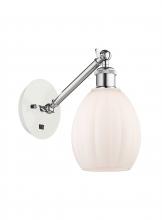 Innovations Lighting 317-1W-WPC-G81-LED - Eaton - 1 Light - 6 inch - White Polished Chrome - Adjustable Sconce