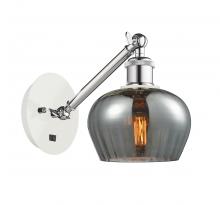 Innovations Lighting 317-1W-WPC-G93-LED - Fenton - 1 Light - 7 inch - White Polished Chrome - Adjustable Sconce